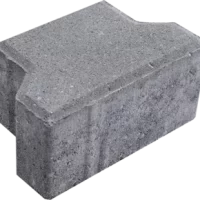 Polbruk kostka TETKA WYKOŃCZENIE POŁÓWKA 10x16 gr. 6 cm gładka szara