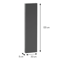 Certus PALISADA VERTICAL No 120 8x30x120 jasnoszary,szary,grafitowy