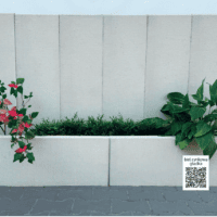 Gladio palisada METROVA wys.100 cm gładka kolor - biel cynkowa
